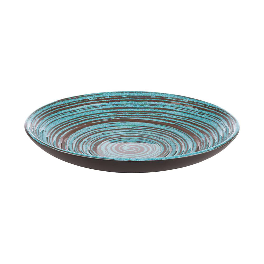 Libbey APS85204 10" Round Melamine Dinner Plate, Brown/Blue