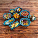 Libbey APS85204 10" Round Melamine Dinner Plate, Brown/Blue thumbnail 3