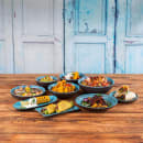 Libbey APS85204 10" Round Melamine Dinner Plate, Brown/Blue thumbnail 4