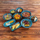 Libbey APS85205 16 oz Round Melamine Bowl, Brown/Blue thumbnail 3