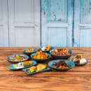 Libbey APS85205 16 oz Round Melamine Bowl, Brown/Blue thumbnail 4