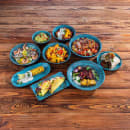 Libbey APS85206 33 oz Round Melamine Bowl, Brown/Blue thumbnail 3