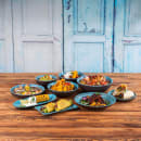 Libbey APS85206 33 oz Round Melamine Bowl, Brown/Blue thumbnail 4