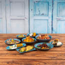 Libbey APS85208 60 oz Round Melamine Bowl, Brown/Blue thumbnail 4