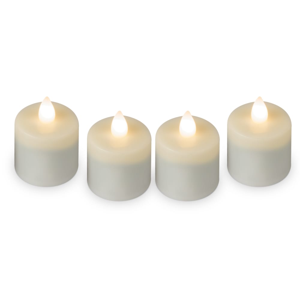 Sterno Rechargeable LED Flameless Tealight Candle, Warm White Flame (60322)