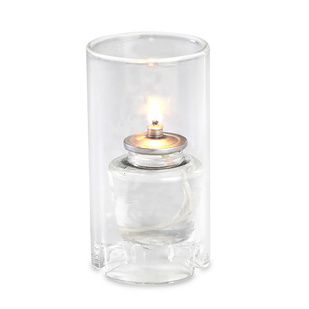 Sterno Nikola Candle Lamp - 3 3/8"D x 4 1/2"H, Glass, Clear (80120)