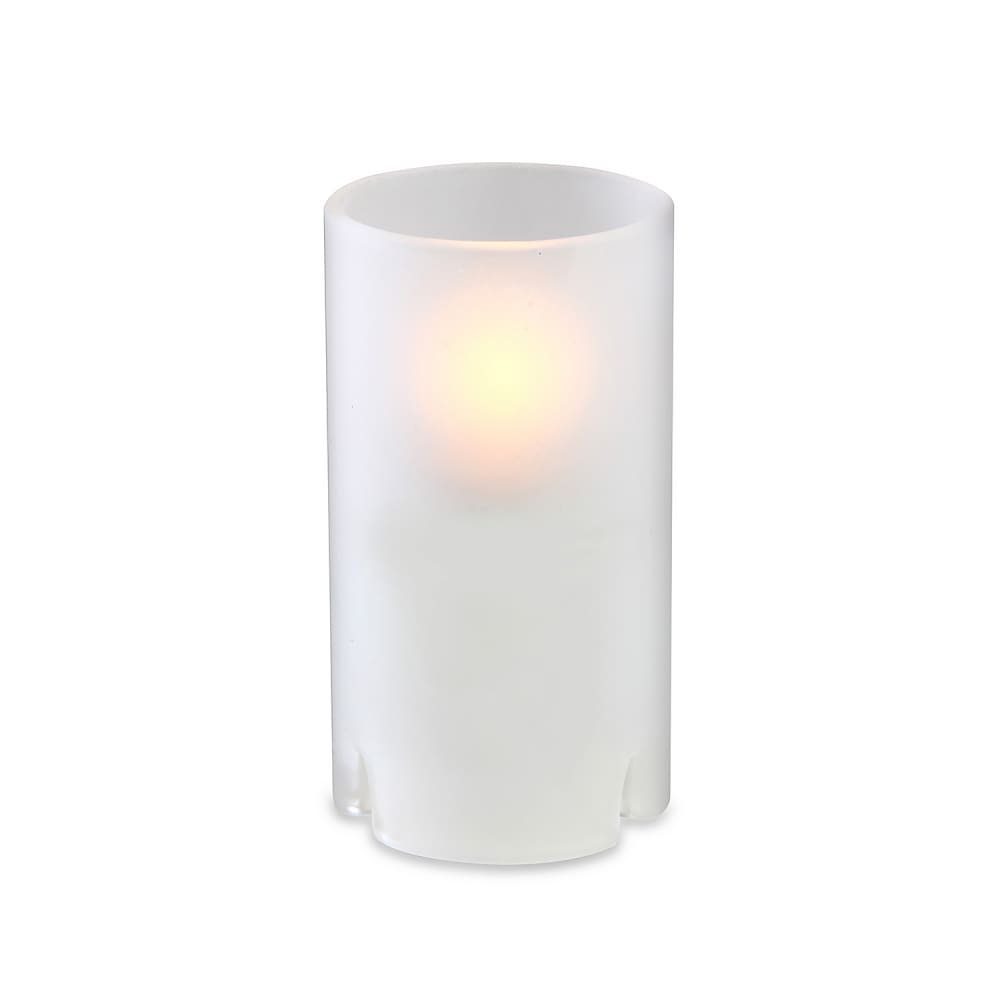Sterno Nikola Candle Lamp - 3 3/8"D x 4 1/2"H, Glass, Frost (80122)
