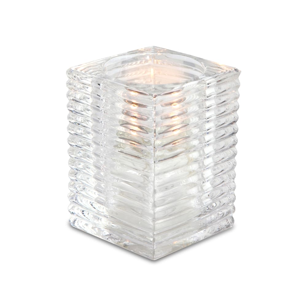Sterno Kelly Candle Lamp - 2 7/8"L x 2 7/8"W x 4"H, Glass, Clear (80142)