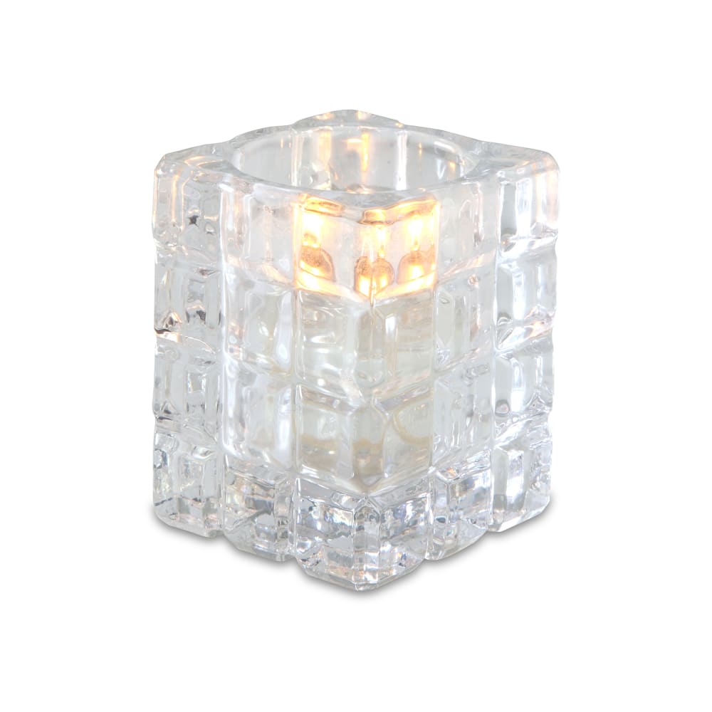 Sterno Krystle Candle Lamp - 3"L x 3"W x 4"H, Glass, Clear (80150)
