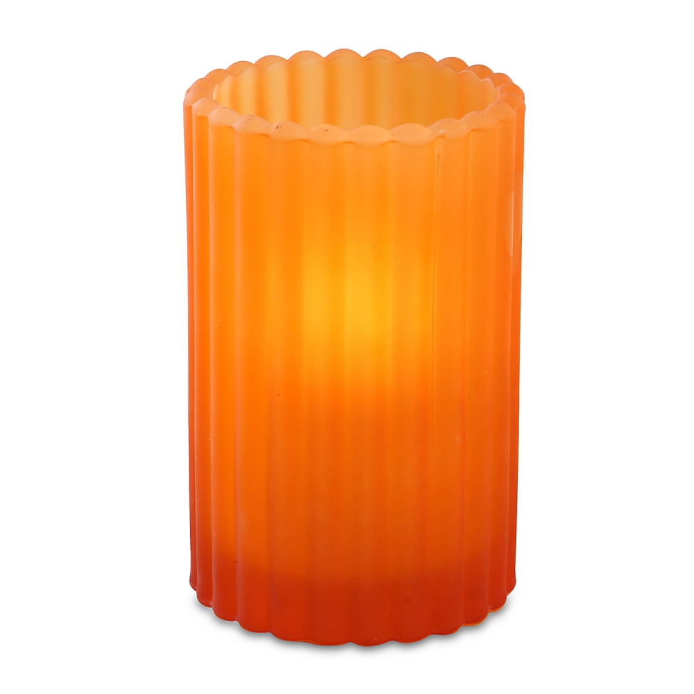 Sterno Paragon Candle Lamp - 3 1/8"D x 5"H, Glass, Orange Frost (80216)