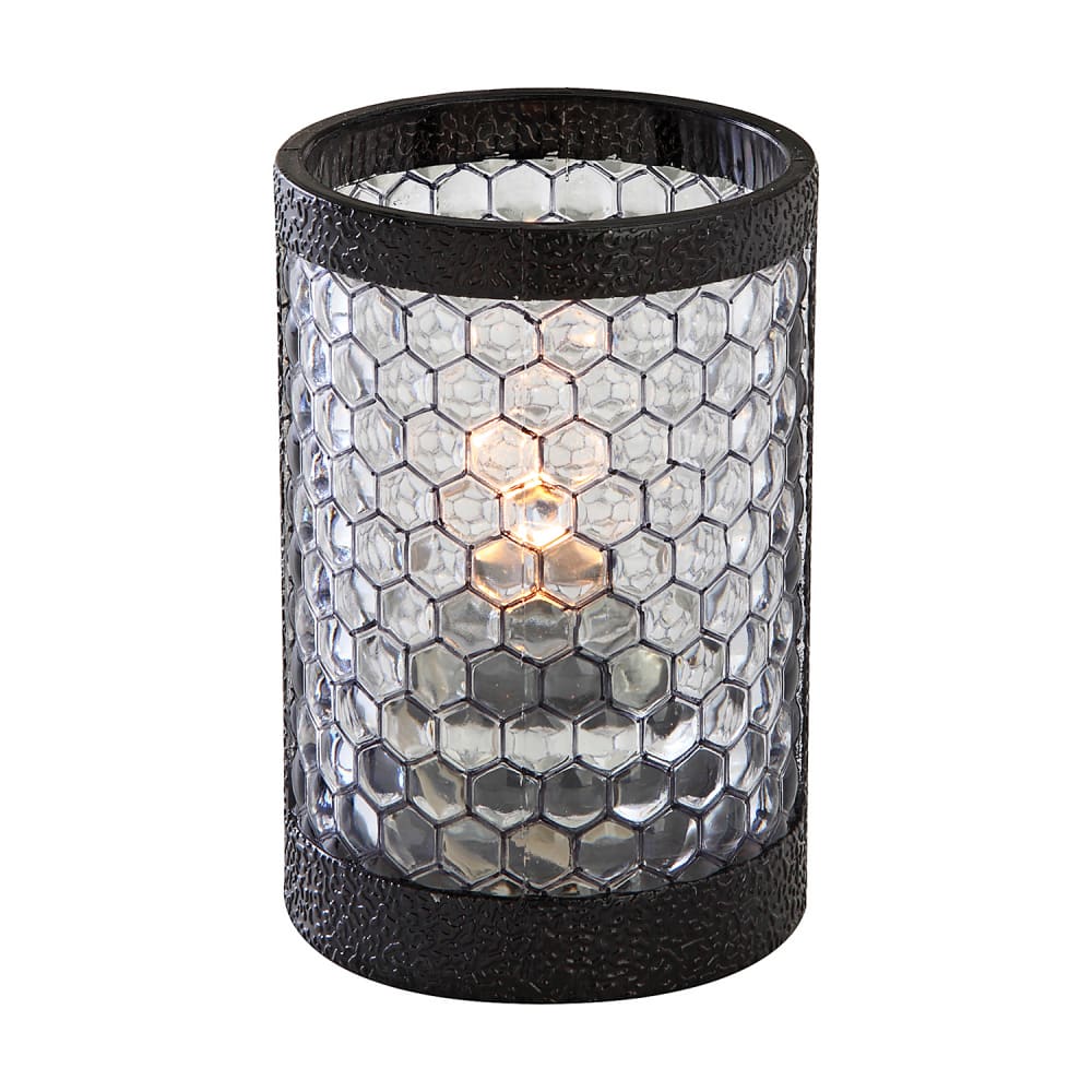 Sterno Pub Candle Lamp - 3"D x 4 1/2"H, Resin/Plastic, Clear/Black (80222)