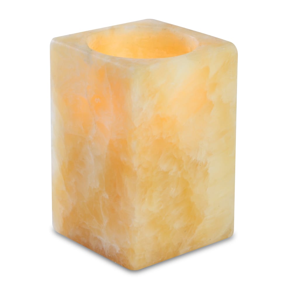 Sterno Candle Lamp - 2 1/2"L x 2 1/2"W x 3 1/2"H, Alabaster, Beige (80230)