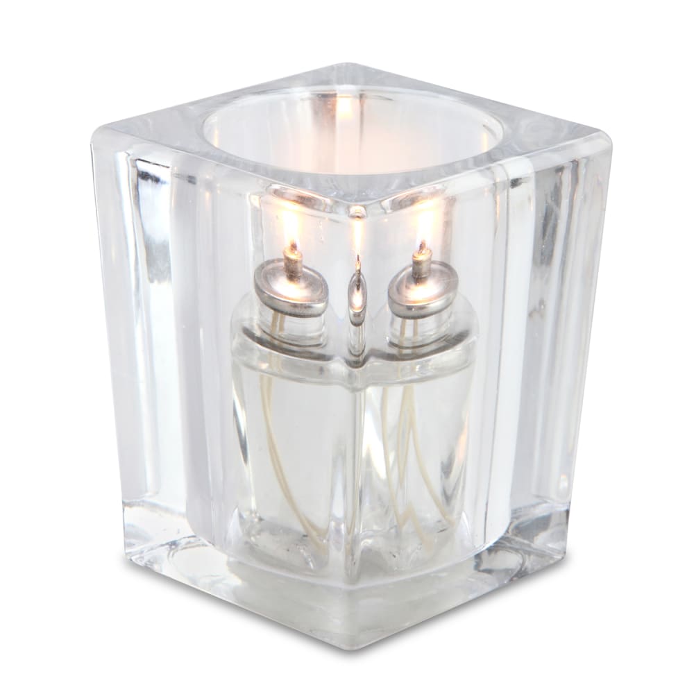 Sterno Signature Candle Lamp - 3"L x 3"D x 4"H, Glass, Clear (80236)