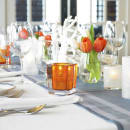 Sterno Signature Candle Lamp - 3"L x 3"D x 4"H, Glass, Orange Frost (80240) thumbnail 2