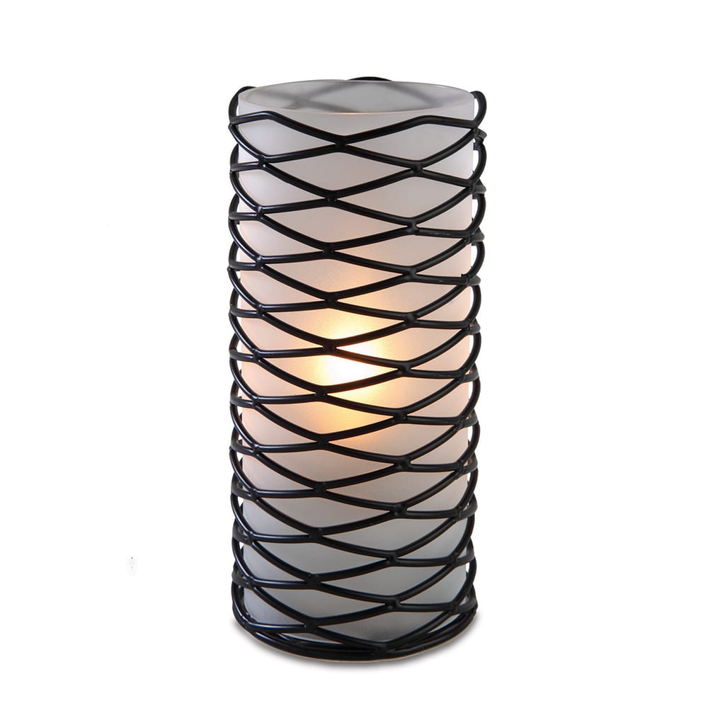 Sterno Brandy Diamond Candle Lamp - 2 29/32"D x 6 1/10"H, Glass, Frost (80338)