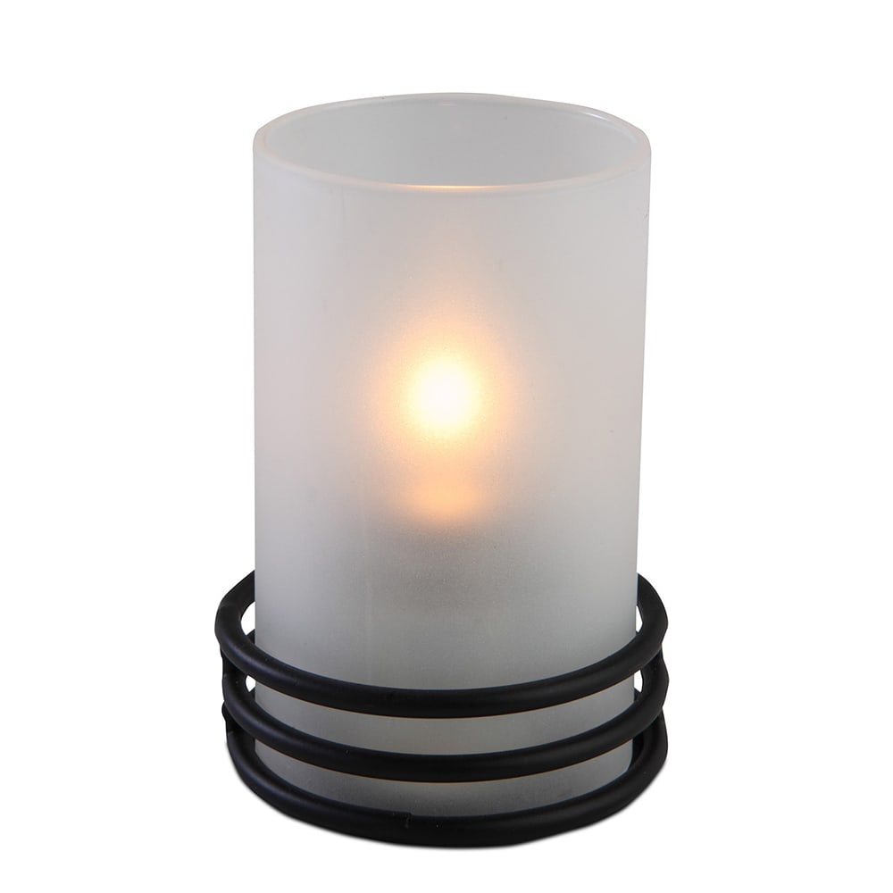 Sterno Brooklynn Candle Lamp - 2 13/16"D x 4"H, Glass, Frost (80362)