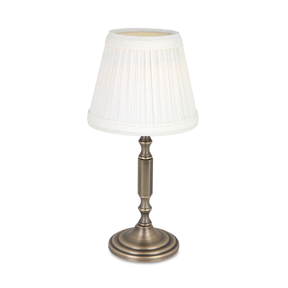 Sterno La Rue Candle Lamp - 3 11/32"D x 10 1/2"H, Marlowe White/Oil Bronze Base (80412)