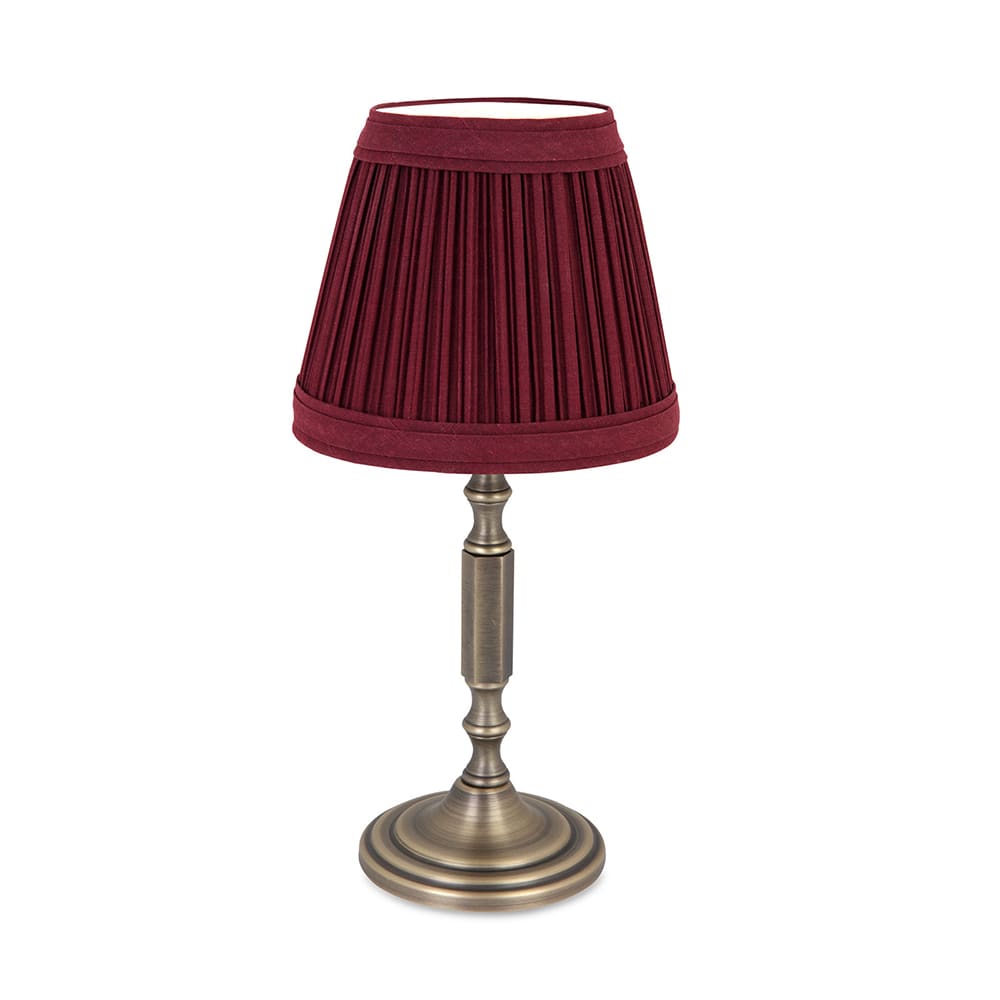 Sterno La Rue Candle Lamp - 3 11/32"D x 10 1/2"H, Marlowe Wine/Oil Bronze Base (80414)