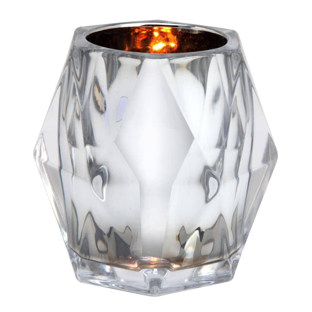 Sterno Sterling Candle Lamp - 3 3/4"D x 3 1/2"H, Metallic Silver (80518)