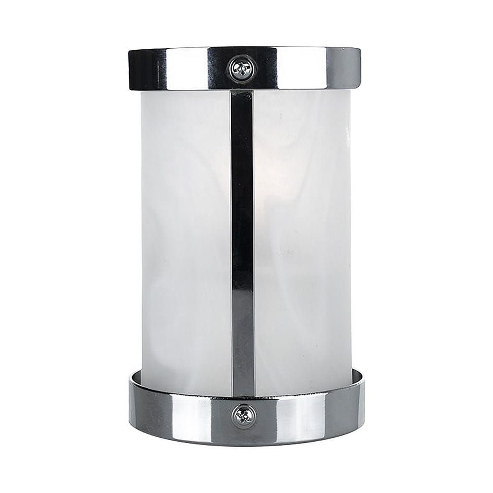 Sterno Penny LX Candle Lamp - 3 3/8"D x 5 1/2"H, Frosted Glass/Silver Metal Frame (80569)
