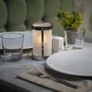 Sterno Penny LX Candle Lamp - 3 3/8"D x 5 1/2"H, Frosted Glass/Silver Metal Frame (80569) thumbnail 2