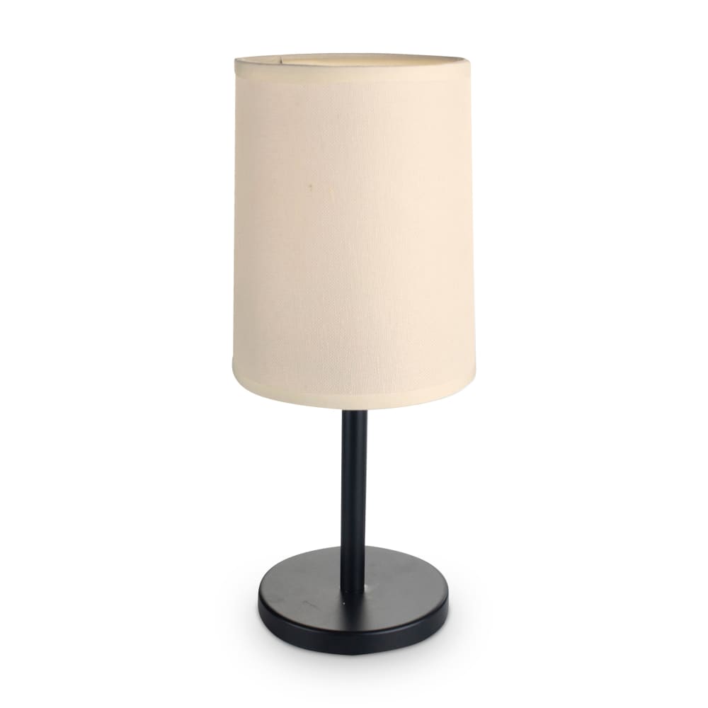 Sterno Martini Candle Lamp - 4"D x 11"H, Taupe Shade/Matte Black Metal Base (80570)