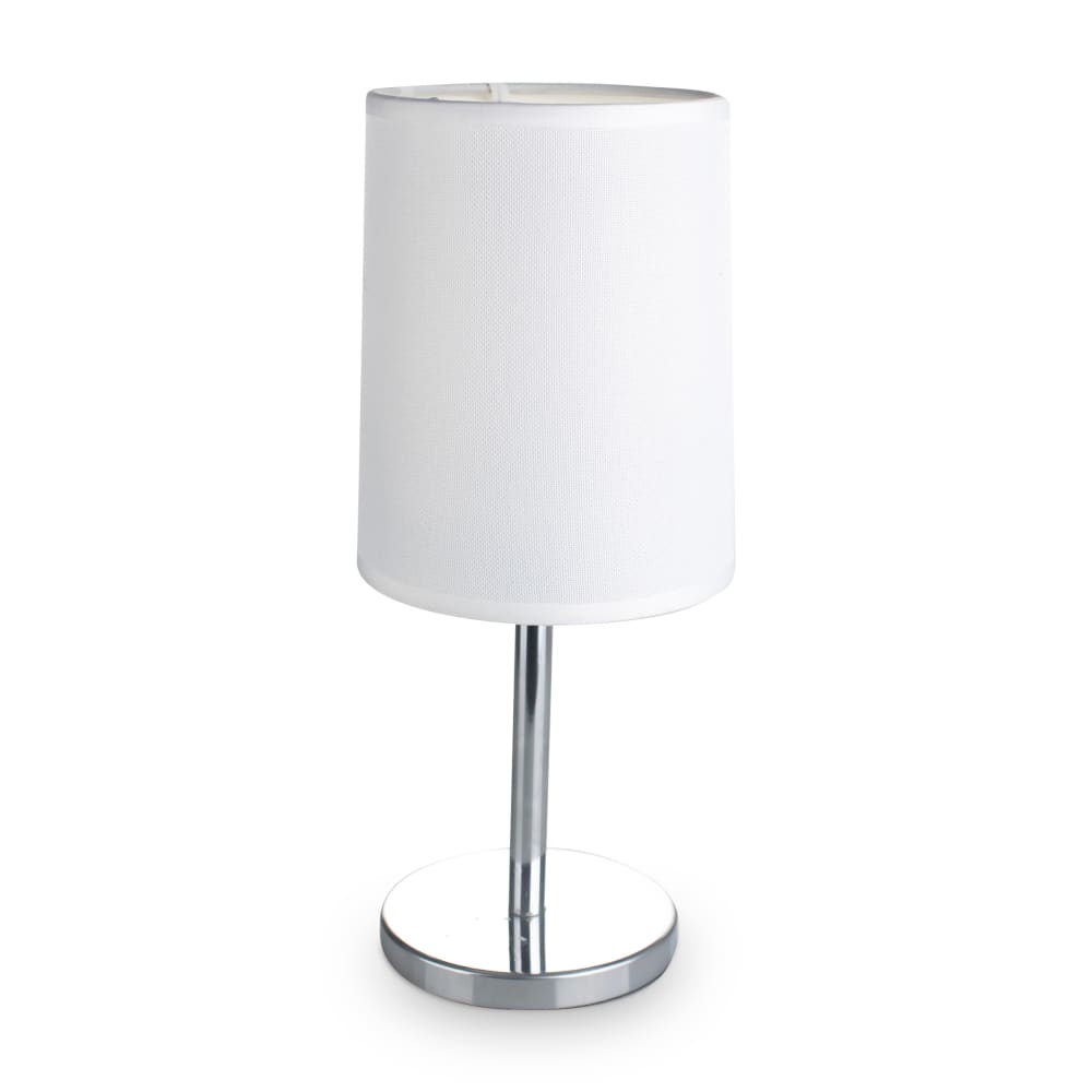 Sterno Martini Candle Lamp - 4"D x 11"H, White Shade/Polished Silver Metal Base (80571)