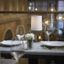 Sterno Martini Candle Lamp - 4"D x 11"H, White Shade/Polished Silver Metal Base (80571) thumbnail 2