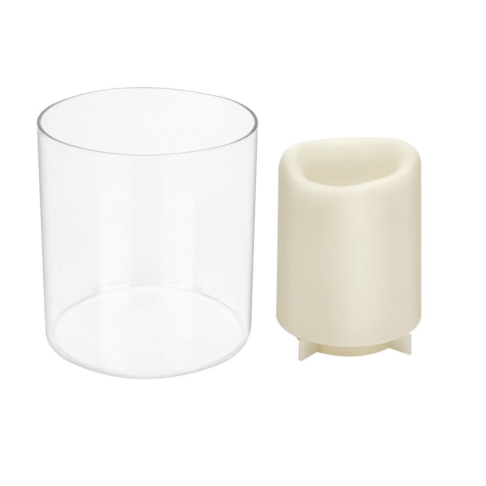 Sterno Allure No-Mess Candle™ Set - 5 1/2"D x 6"H, Glass, Clear (80574)