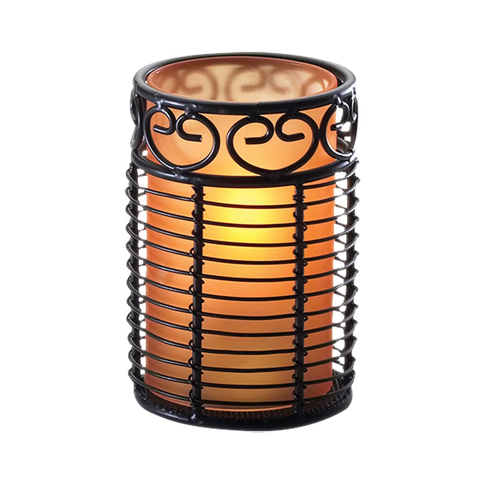 Sterno Candle Lamp Globe Cylinder for 85176, 85178, 85230, 85250 & 85262, Orange Frost (85280)