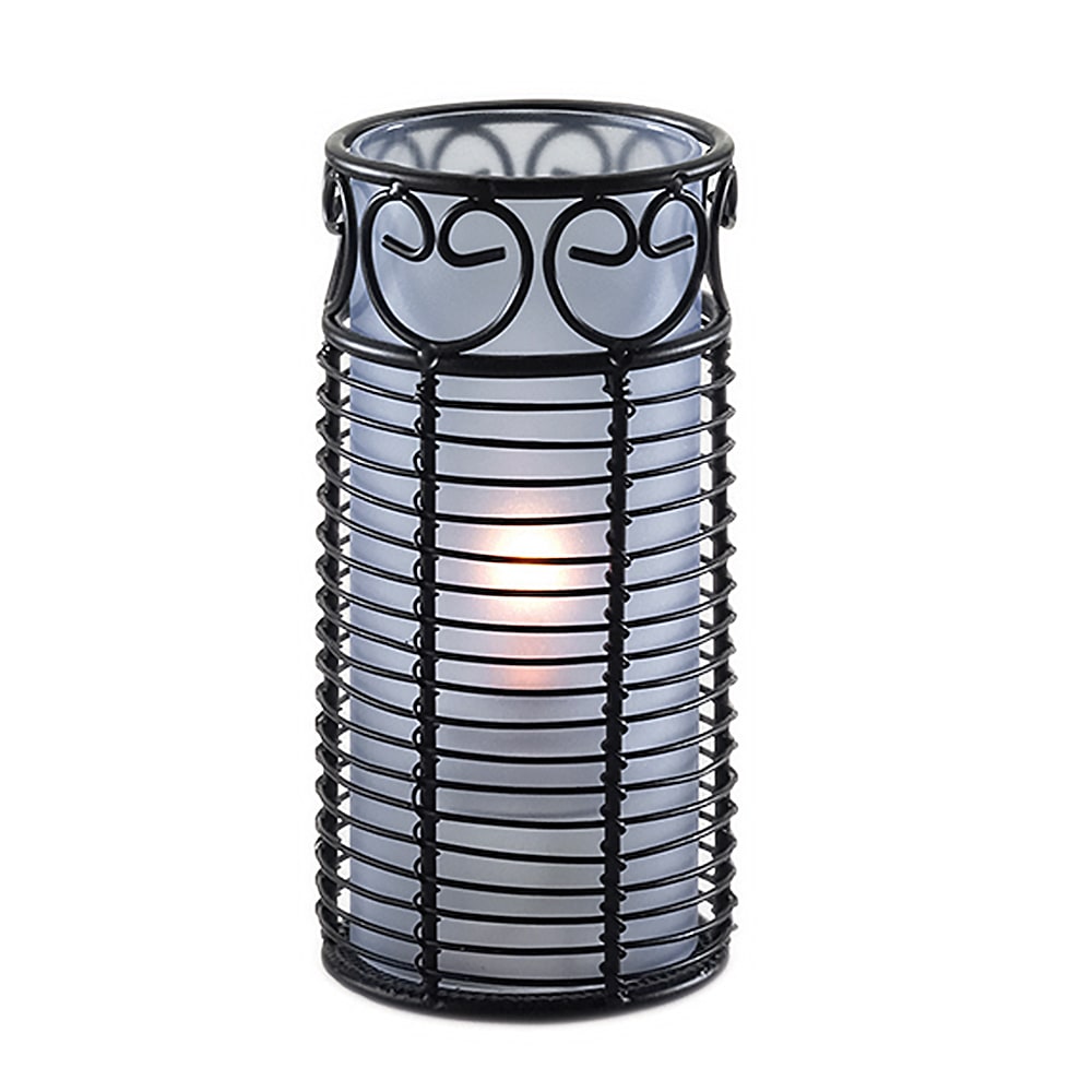 Sterno Candle Lamp Globe Cylinder for 85100, 85180, 85182, 85240, 85244, 85246 & 85248, Blue Frost (85310)