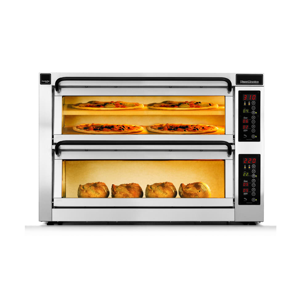 PizzaMaster 400 Series Countertop Double Multi-Purpose Deck Oven - 208v (PM 402ED-1DW)