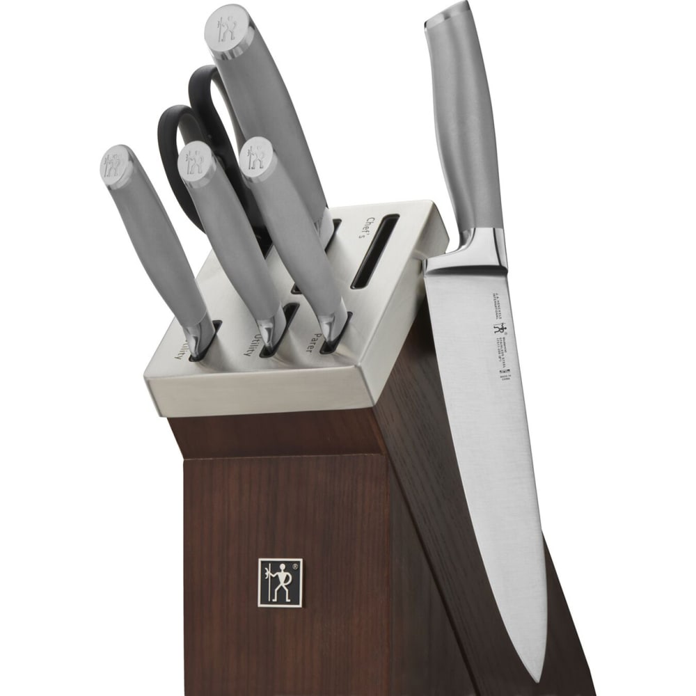Henckels Modernist 7 Piece Knife Set w/ Self Sharpening Wood Block (1014116)
