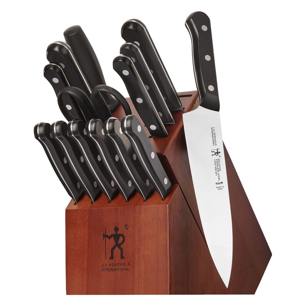 Henckels Solution 15 Piece Knife Set w/ Hardwood Block (1010960)