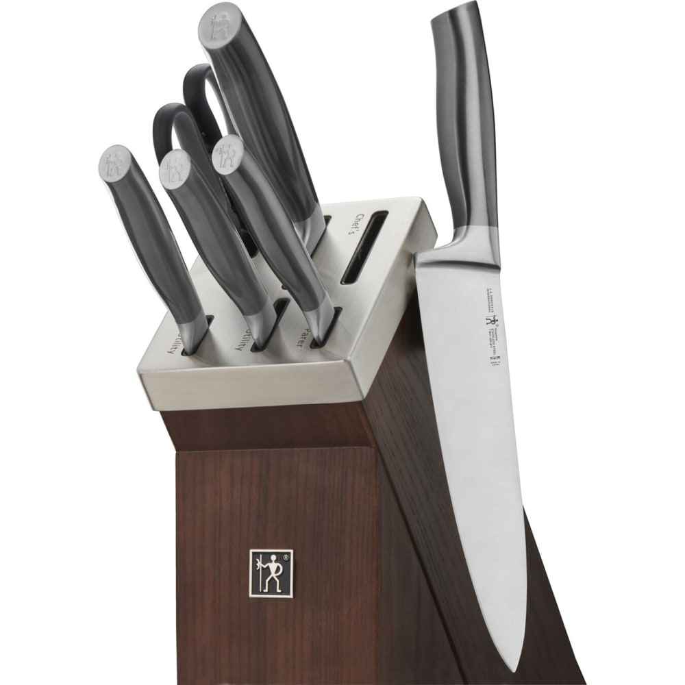 Henckels Graphite 7 Piece Knife Set w/ Self Sharpening Wood Block (1011028)