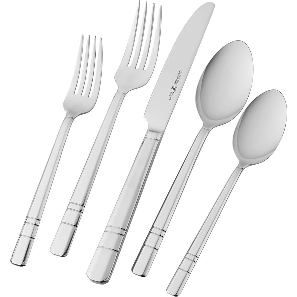 Henckels 65 Piece Madison Square Flatware Set, 18/10 Stainless Steel (1011365)