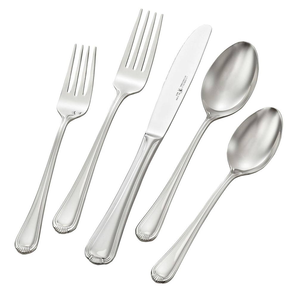 Henckels 20 Piece Alcea Flatware Set, 18/10 Stainless Steel (1011380)