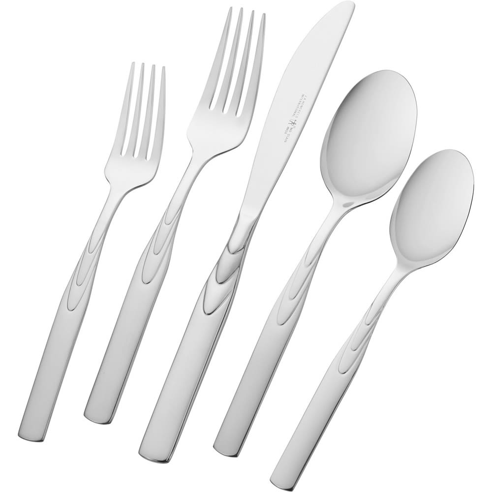 Henckels 45 Piece Rapture Flatware Set, 18/10 Stainless Steel (1011413)
