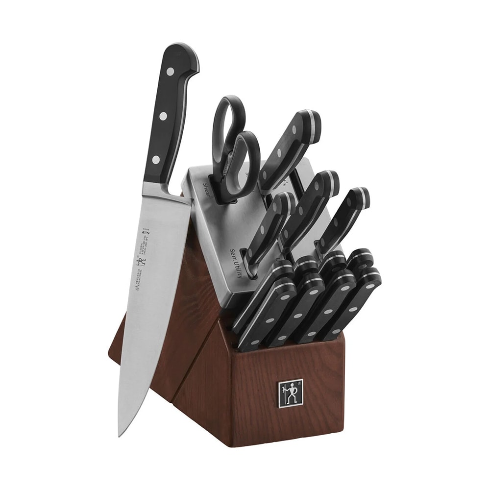 Henckels Classic 15 Piece Knife Set w/ Self Sharpening Wood Block (1012071)