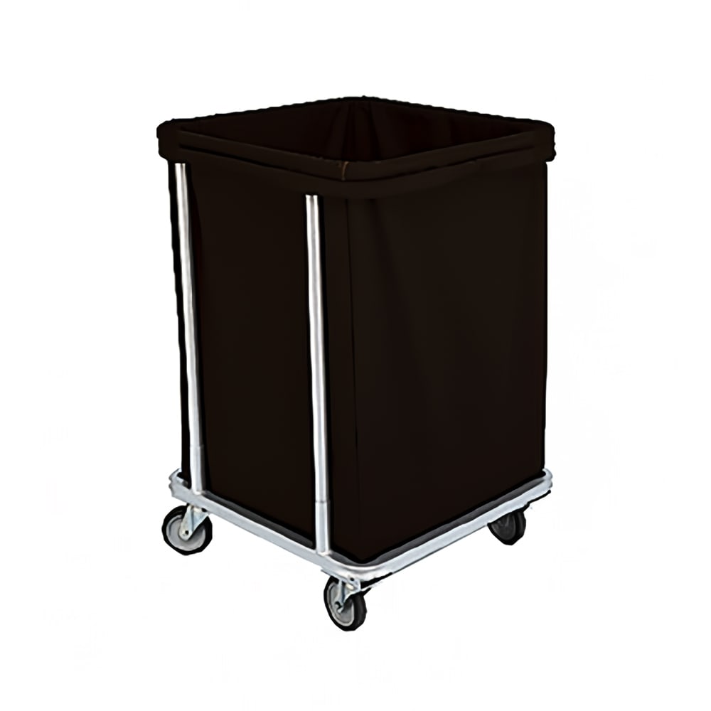 Forbes Industries Laundry Cart w/ (6) Bushel Capacity - Black Cloth Bag, Steel Frame (1106)