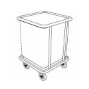 Forbes Industries Laundry Cart w/ (6) Bushel Capacity & Black Vinyl Bumper - Black Cloth Bag, Steel Frame (1106-B) thumbnail 2