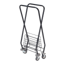 Forbes Industries Folding Laundry Cart w/ (4) Bushel Capacity - Black Canvas Bag, Steel Frame (1128) thumbnail 2