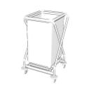 Forbes Industries Folding Laundry Cart w/ (4) Bushel Capacity - Black Canvas Bag, Steel Frame (1128) thumbnail 3