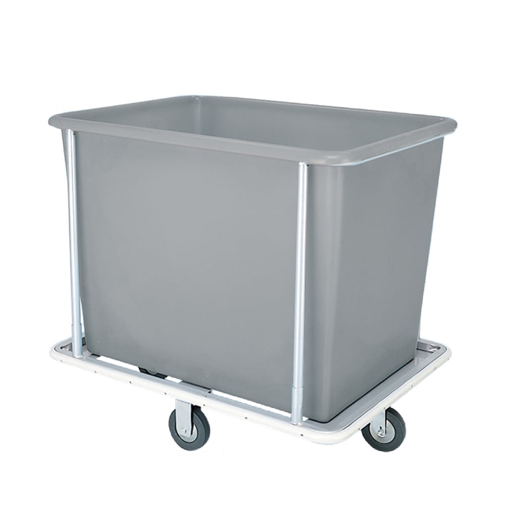 Forbes Industries Laundry Cart w/ (12) Bushel Capacity & Black Vinyl Bumper - Plastic Tub, Steel Frame (1179-B)