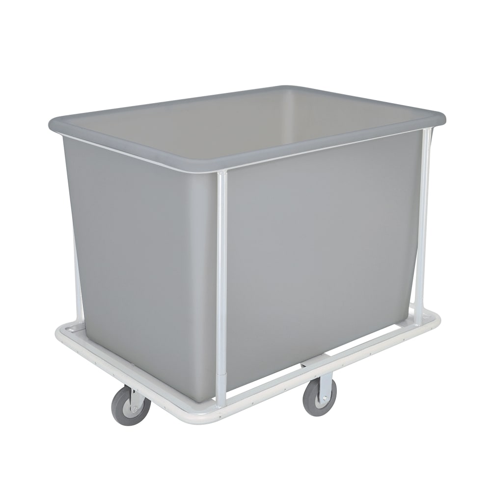 Forbes Industries Laundry Cart w/ (16) Bushel Capacity & Black Vinyl Bumper - Plastic Tub, Steel Frame (1181-B)