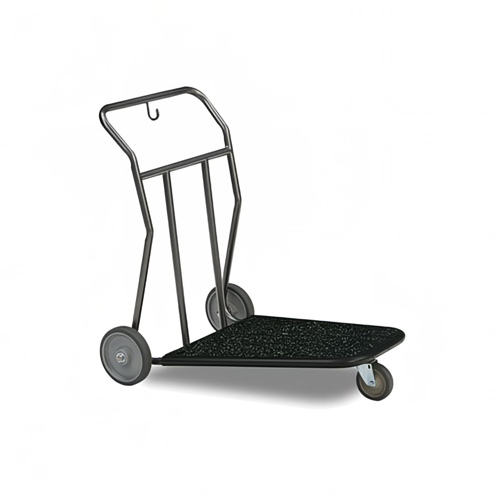 Forbes Industries Self Serve Luggage Cart w/ Utility Hook & Vinyl Bumper - 37"L x 28"W x 37"H, Steel (1575)