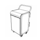 Forbes Industries Housekeeping Cart w/ (2) Shelves & Top Tray Organizer - 22"L x 21"W x 38 3/4"H, Aluminum (2044) thumbnail 6