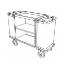 Forbes Industries Housekeeping Cart w/ (2) Shelves & (3) Bag Style - 30"W x 19"D x 30"H, Steel, Black (2101) thumbnail 2
