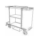 Forbes Industries Housekeeping Cart w/ (2) Shelves & (1) Bag - 30"W x 19"D x 36"H, Steel, Black (2103) thumbnail 3