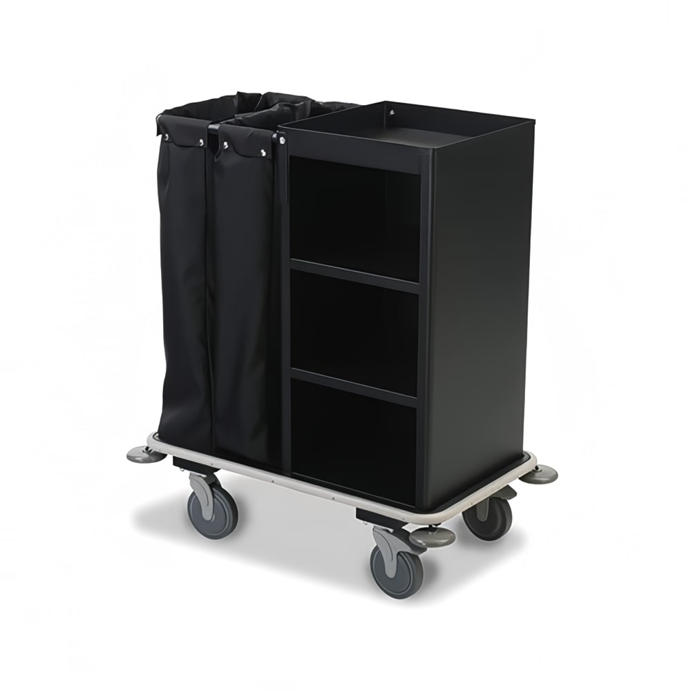 Forbes Industries Housekeeping Cart w/ (3) Shelves - 18"W x 18"D x 36"H, Plastic (2271)